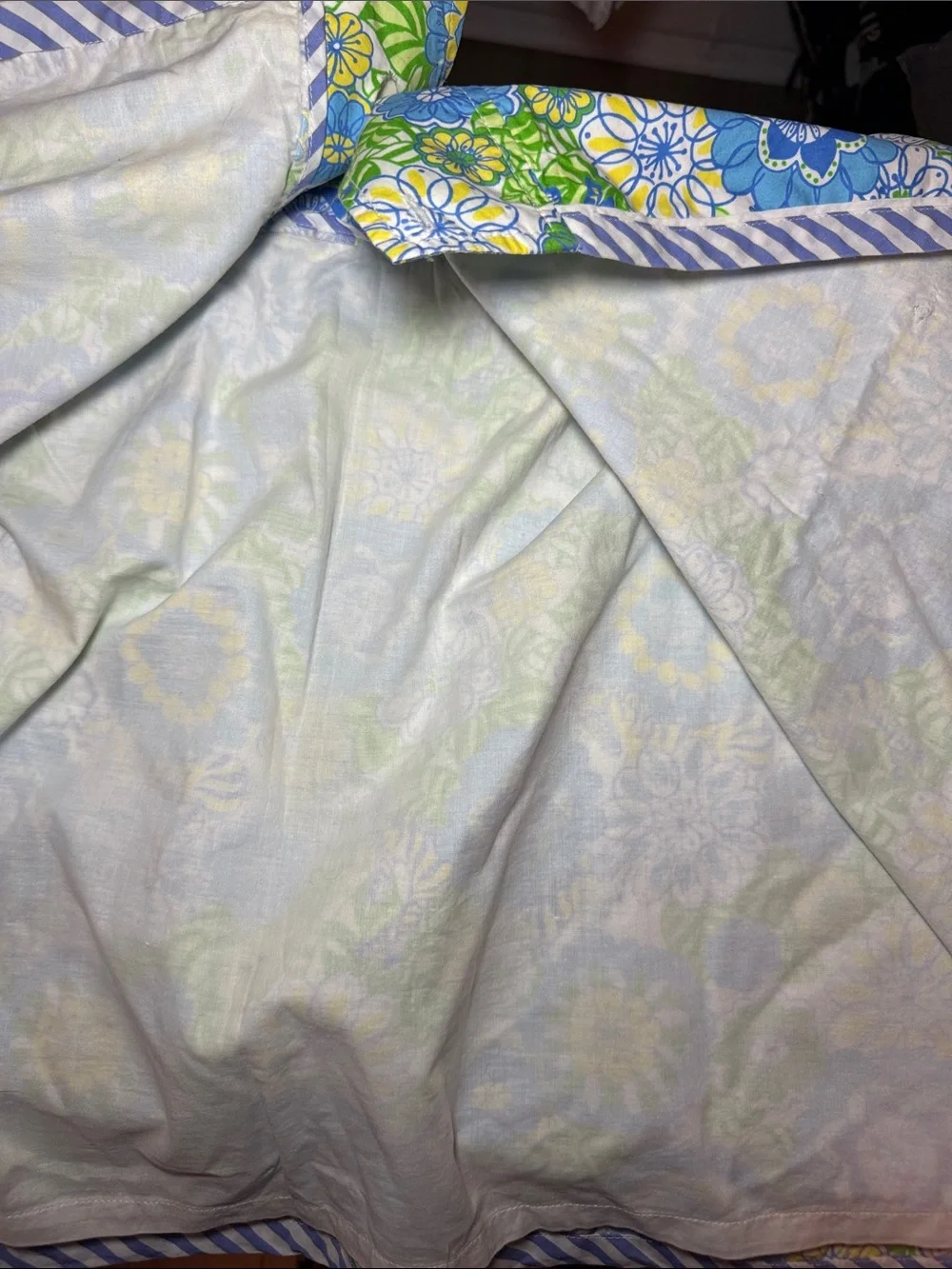 Lilly Pulitzer Floral Wrap Skirt Colorful Zebra Print Size 14 Blue Green Yellow